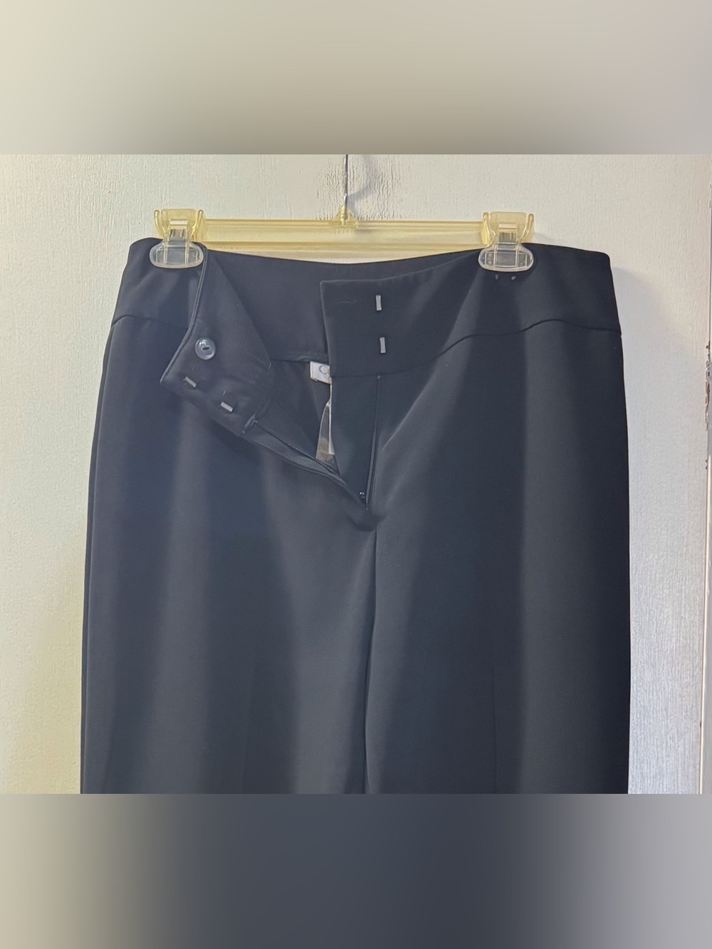 Conrad C High-Rise Lined Wide-Leg Trouser-Navy - Picture 6 of 7